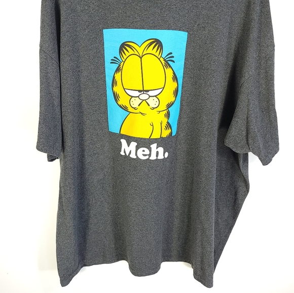 Nickelodeon Garfield Meh Short Sleeve Graphic T-Shirt Men's 3XL Cat Gray - Picture 2 of 7